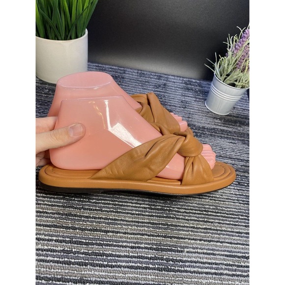 Everlane The Day Twist Size 7.5 Desert Tan Nappa Leather Slide Sandals MRP$145/H - Picture 4 of 10